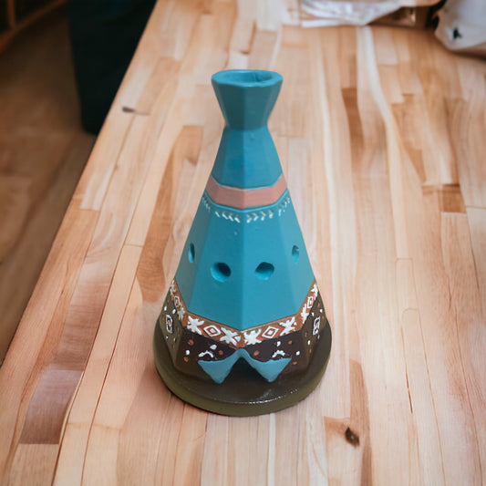 Ceramic Teepee Backflow Incense Burner